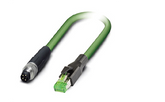 PROFINET cable with prefabricated connector, type 45B, PVC, 4-core, shielded