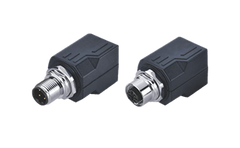 M12-rj45 adapter, welded injection molded