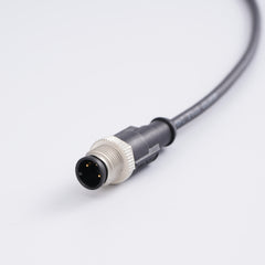 M12 round connector, injection molded