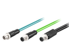 M12 round connector, injection molded