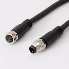 M8 round connector injection molded