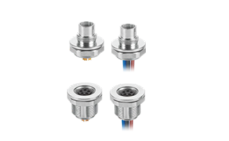 M9 round connector, panel type