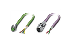 Through plate connector with prefabricated cable, 8bi type, 8bp type, 8br type